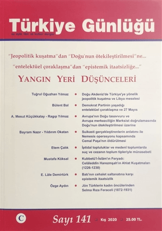 Türkiye Günlüğü Sayı: 141 Kış 2020