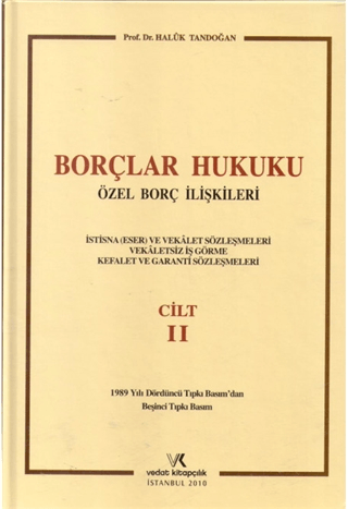 Borçlar Hukuku Özel Borç İlişkileri Cilt: 2
