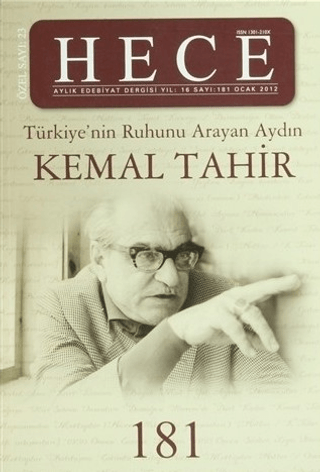 Hece Aylık Edebiyat Dergisi Sayı: 181 Kemal Tahir Özel Sayısı: 23
