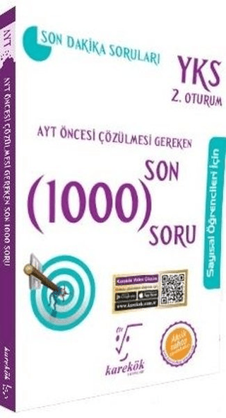 AYT Öncesi Çözülmesi Gereken Son 1000 Soru Sayısal Öğrenciler İçin