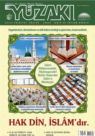 Yüzakı Aylık Edebiyat, Kültür, Sanat, Tarih ve Toplum Dergisi Sayı: 164 Ekim 2018