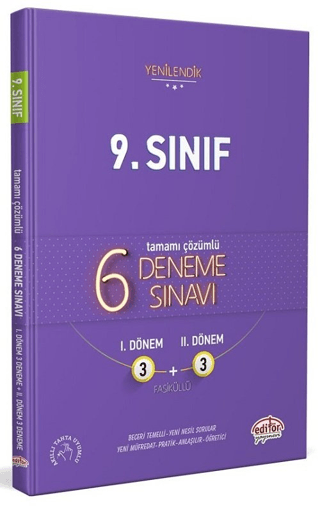 9. Sınıf Tamamı Çözümlü 6 Fasikül 3+3 Deneme Sınavı