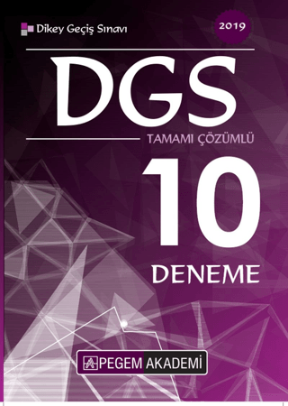 2019 DGS Tamamı Çözümlü 10 Deneme