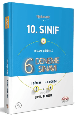 10. Sınıf Tamamı Çözümlü 6 Fasikül 3+3 Deneme Sınavı