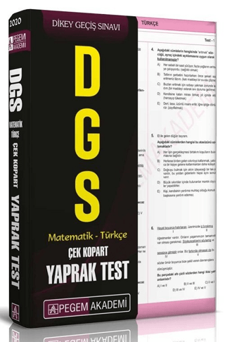 2020 DGS Matematik - Türkçe Çek Kopar Yaprak Test
