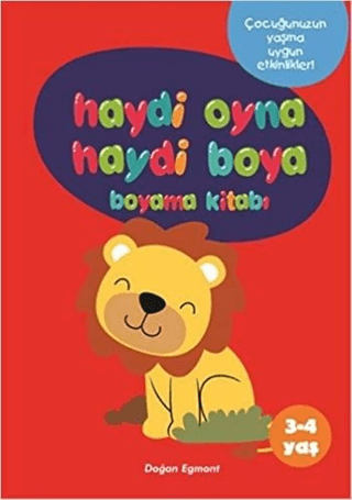 Haydi Oyna Haydi Boya Boyama Kitabı 1 (3-4 Yaş)