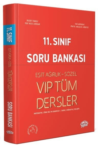11. Sınıf Tüm Dersler Eşit Ağırlık - Sözel Soru Bankası Kırmızı Kitap