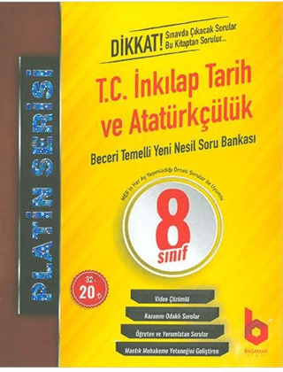 Platin Serisi 8. Sınıf T.C. İnkılap Tarih ve Atatürkçülük Soru Bankası