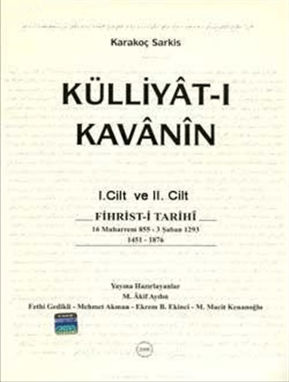 Külliyet-i Kavaninin 2 Cilt
