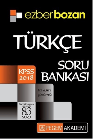 2018 KPSS Ezberbozan Türkçe Soru Bankası