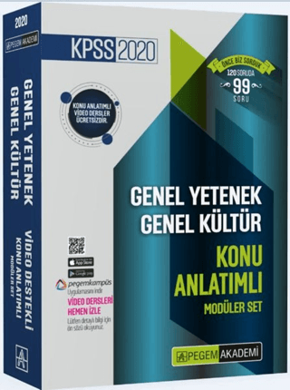 2020 KPSS Genel Yetenek Genel Kültür Video Destekli Konu Anlatımlı Modüler Set (6 Kitap Takım)