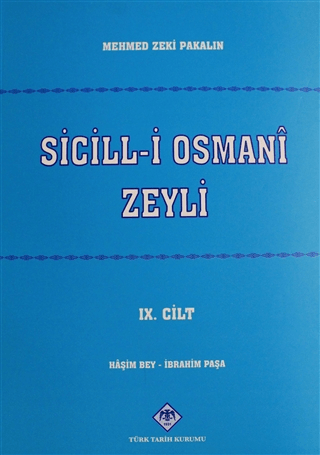 Sicill-i Osman-i Zeyli Cilt: 9