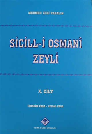 Sicill-i Osmani Zeyli Cilt: 10
