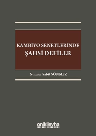 Kambiyo Senetlerinde Şahsi Defiler
