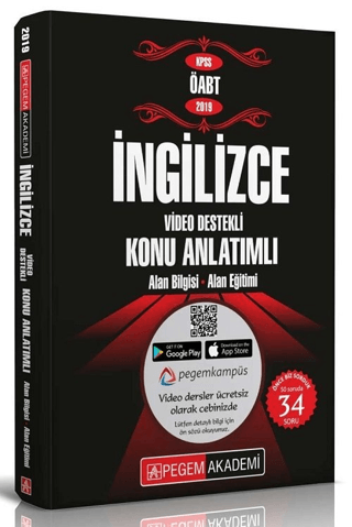 2019 ÖABT İngilizce Video Destekli Konu Anlatımlı Alan Bilgisi Alan Eğitimi