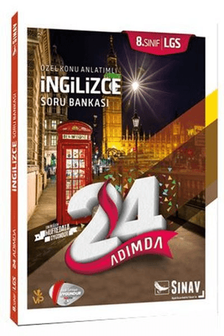 8. Sınıf 24 Adımda LGS İngilizce Özel Konu Anlatımlı Soru Bankası