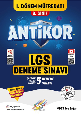 8. Sınıf LGS Antikor 1. Dönem Müfredatı 5 Deneme